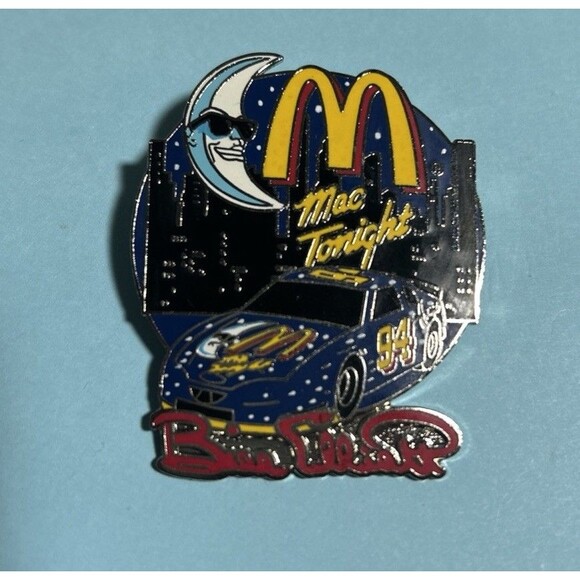 1997  McDonald's Racing Mac Tonight ,Bill Elliott signature Ltd Ed Pin /3100 - Picture 1 of 2
